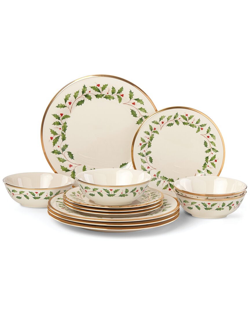 Lenox Holiday 12pc Plate & Bowl Set In Multicolor