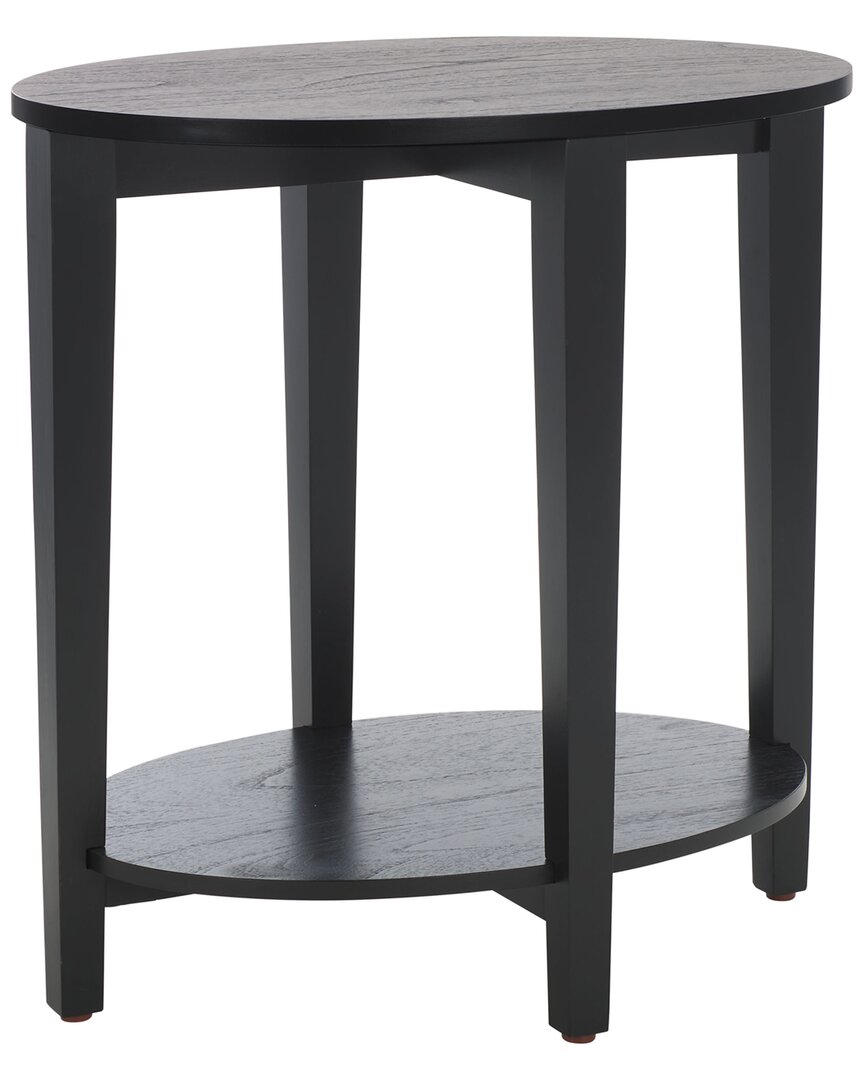 Safavieh Couture Leonardi Oval Wood Accent Table In Black