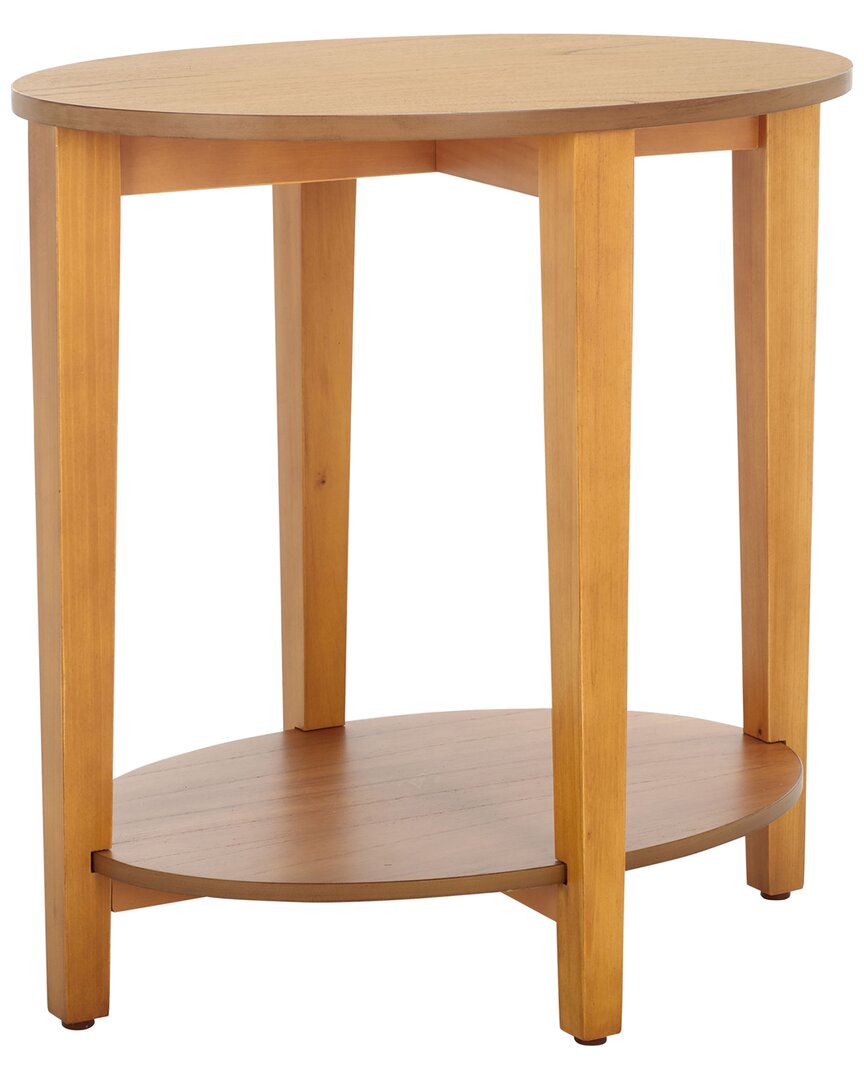 Safavieh Couture Leonardi Oval Wood Accent Table In Brown