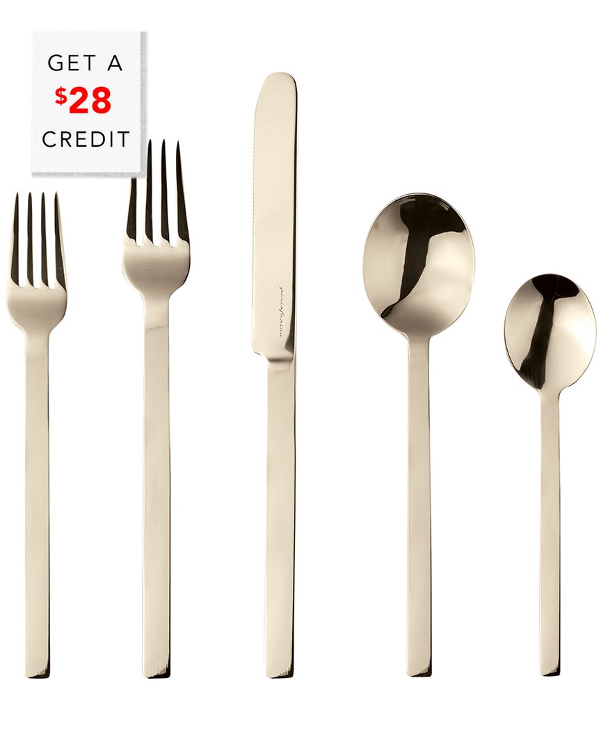 Mepra Stile Champagne 5pc Place Setting With $28 Credit In Champagne