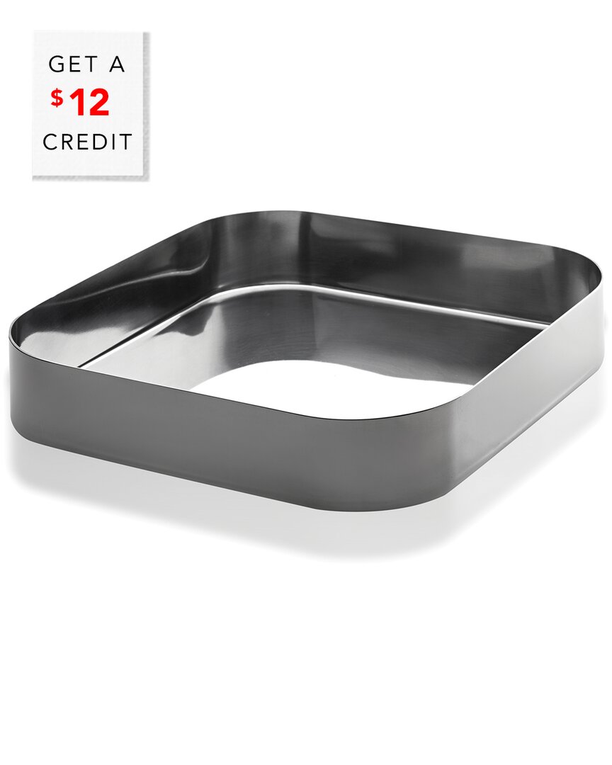 Mepra Stile Large Square Bowl With $12 Credit In Silver