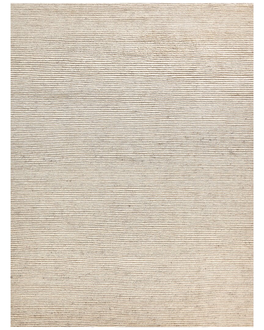 Exquisite Rugs Kaza Hand-knotted New Zealand Wool Light Silverivory Area Rug