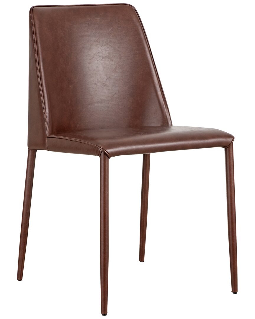 Moe's Home Collection Moe's Home Furnishings Nora Dining Chair Smoked Cherry Vegan Leather In Red