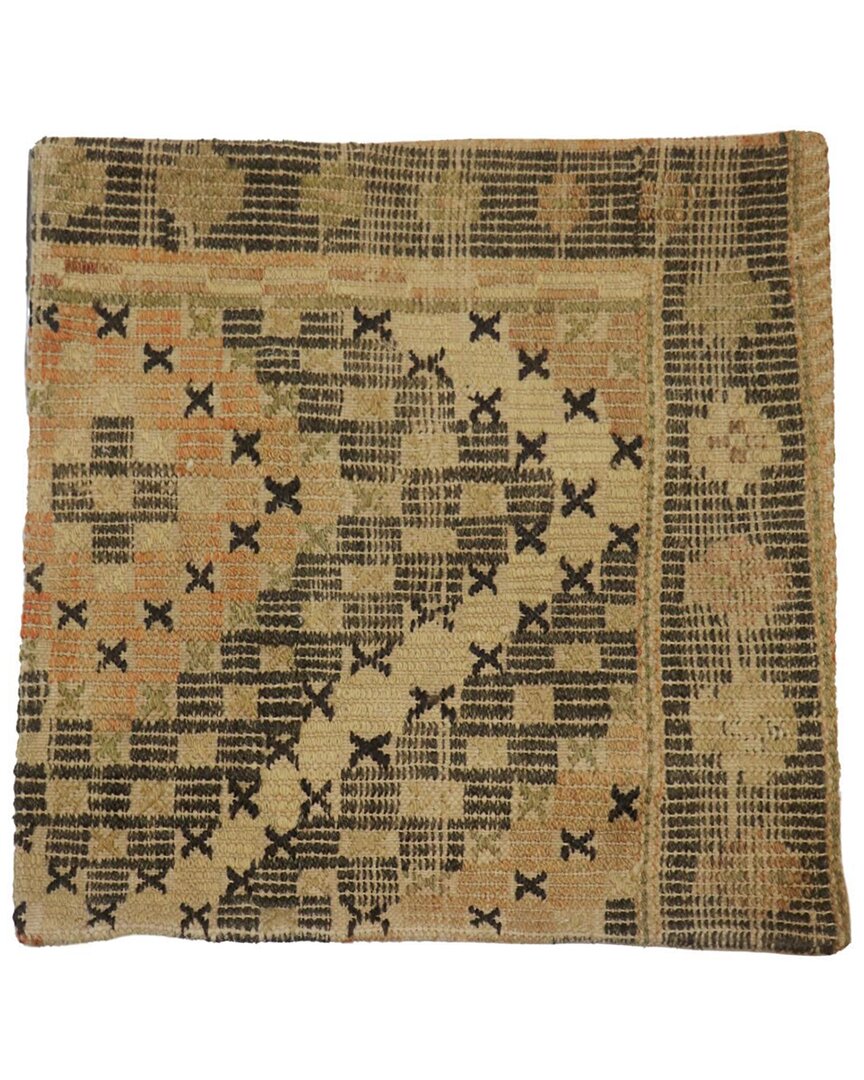 Pasargad Home Vintage Turkish Kilim Wool Pillow Case In Multi