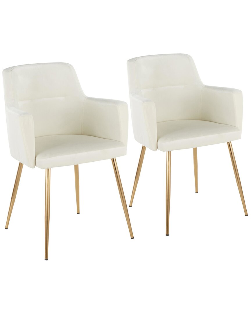 Lumisource Set Of 2 Andrew Chairs In Gold