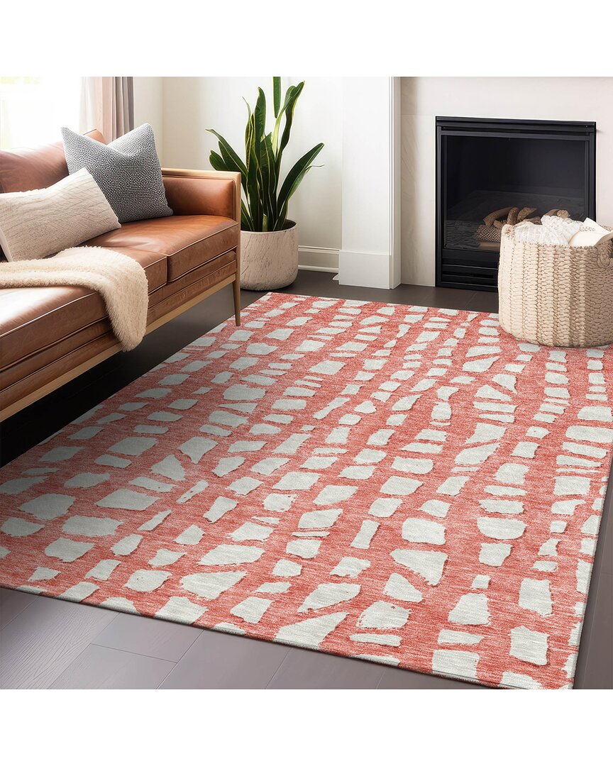 Addison Rugs Premium Washable Area Rug In Red