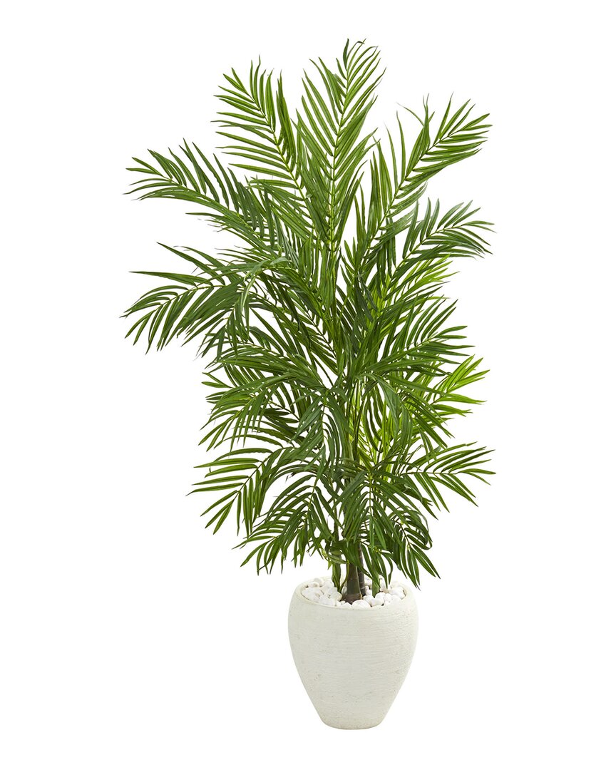 Nearly Natural 5ft Areca Palm Artificial Tree In Planter In Green