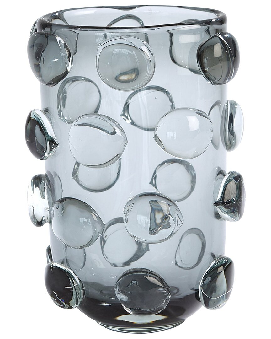 Global Views Rondelle Vase In Grey