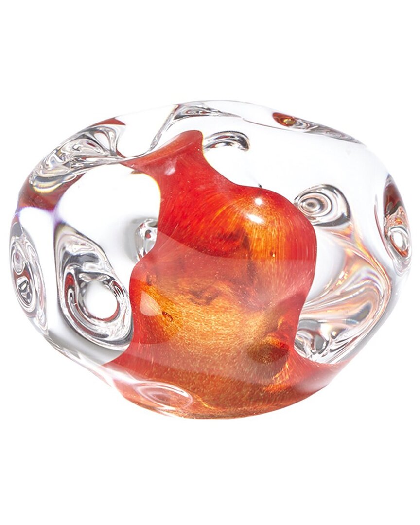 Global Views Dimple Paperweight In Red