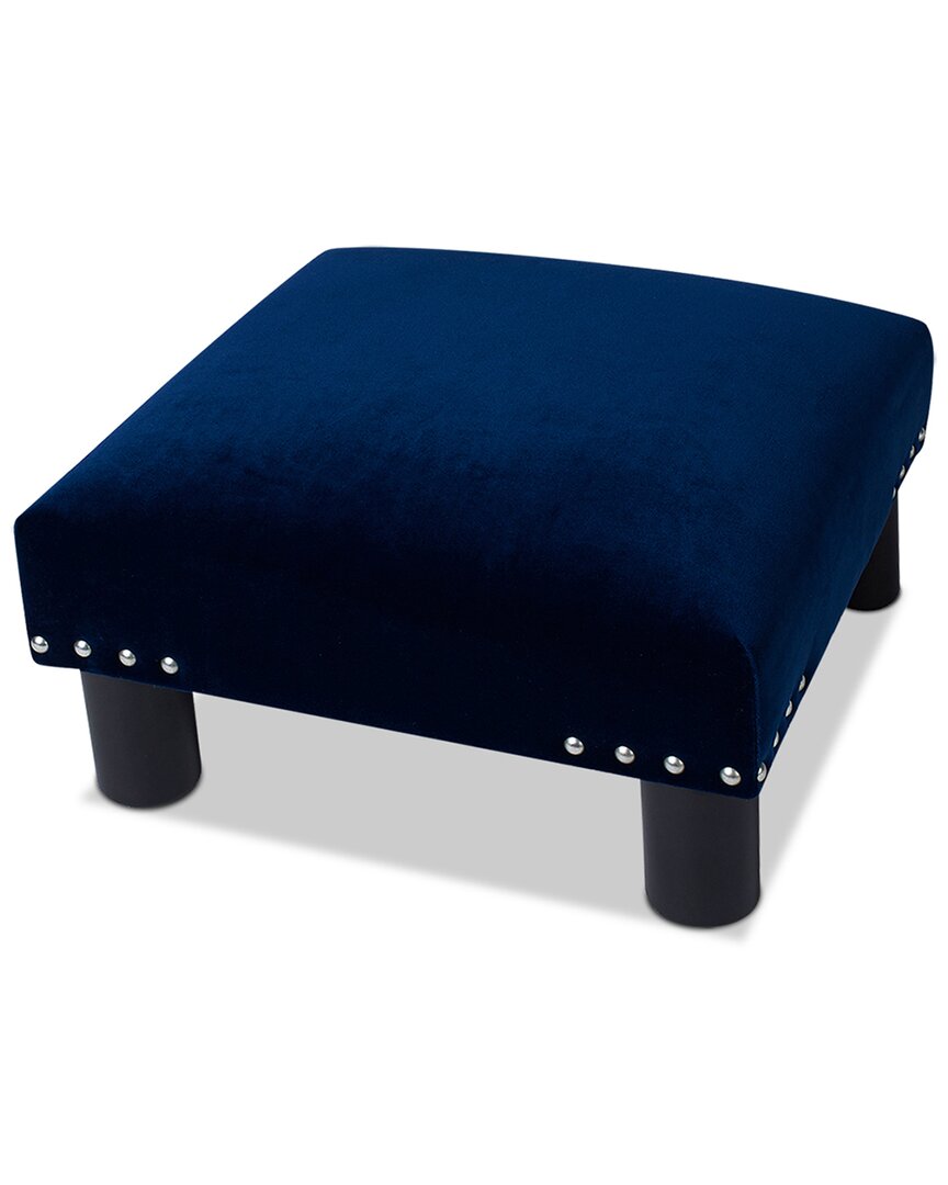 Jennifer Taylor Home Jules 16in Square Accent Footstool Ottoman In Navy