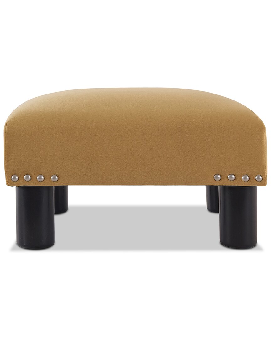 Jennifer Taylor Home Jules 16in Square Accent Footstool Ottoman In Gold