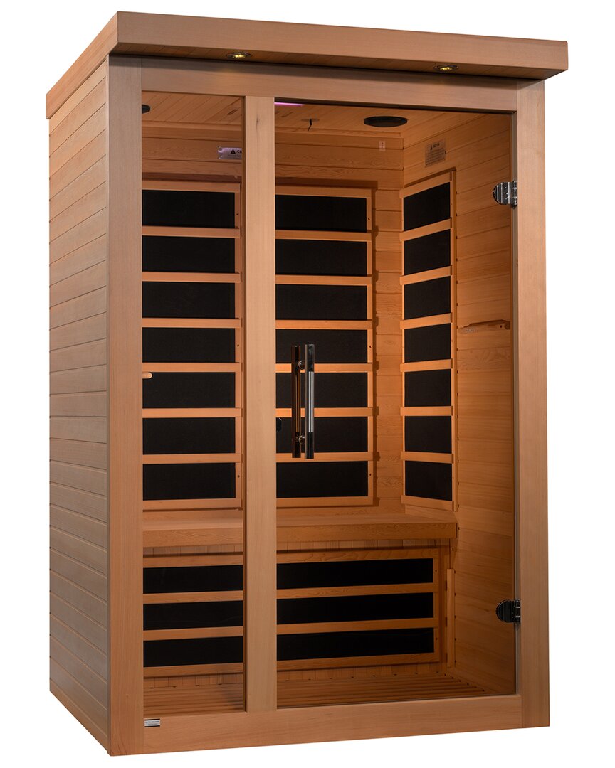 Dynamic Saunas Llumeneres 2-person Ultra Low Emf (under 3mg) Far Infrared  Sauna Natural In Brown