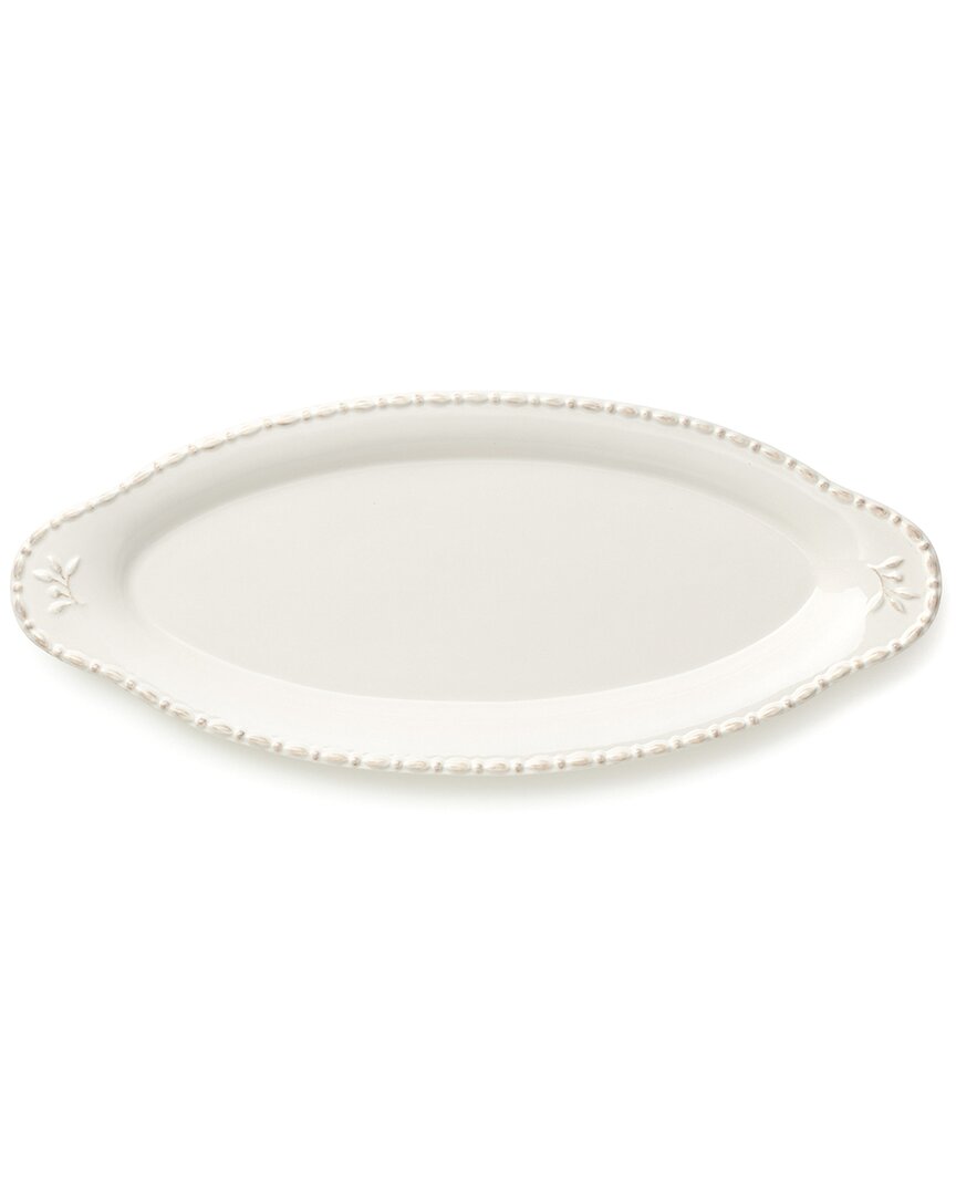 Certified International Heritage Oval Fish Platter In White