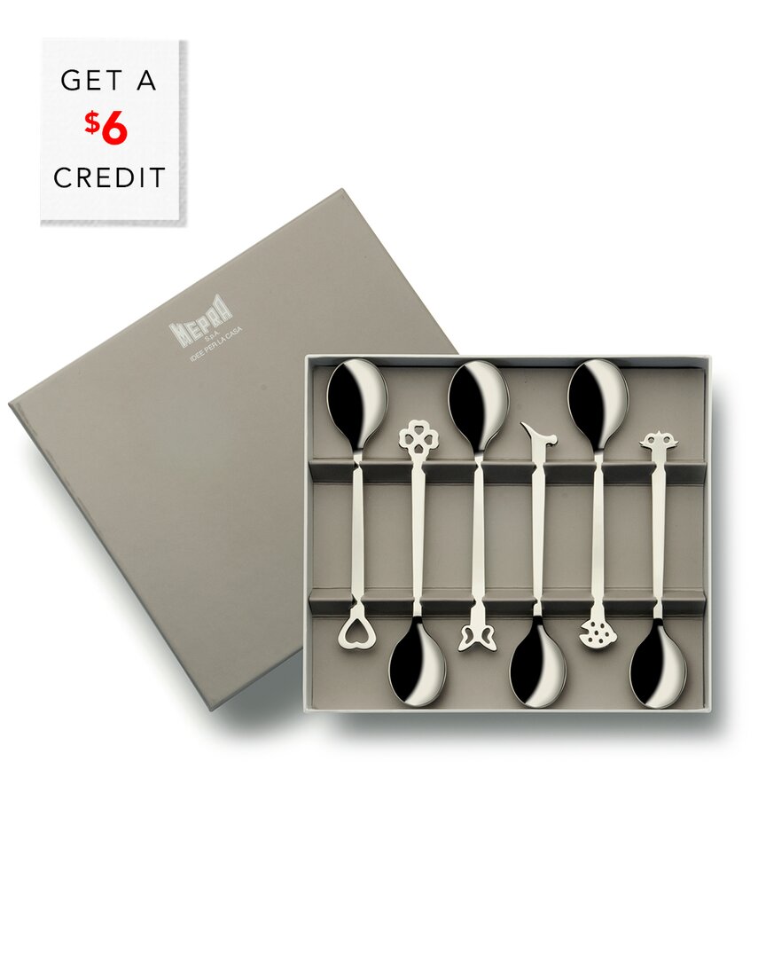 Mepra 6pc Coffee Spoon Set With $6 Credit
