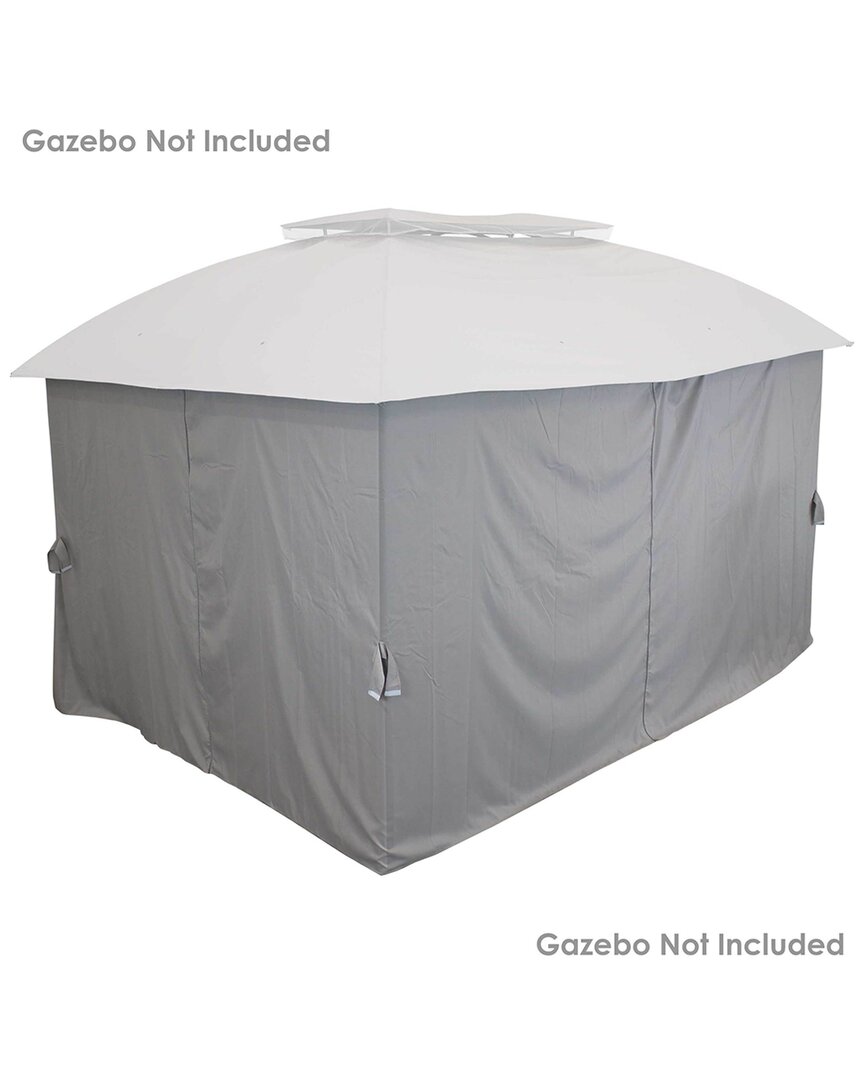 Sunnydaze 125x77in 4pc Gazebo Sidewall Set: Gazebo Curtains Only