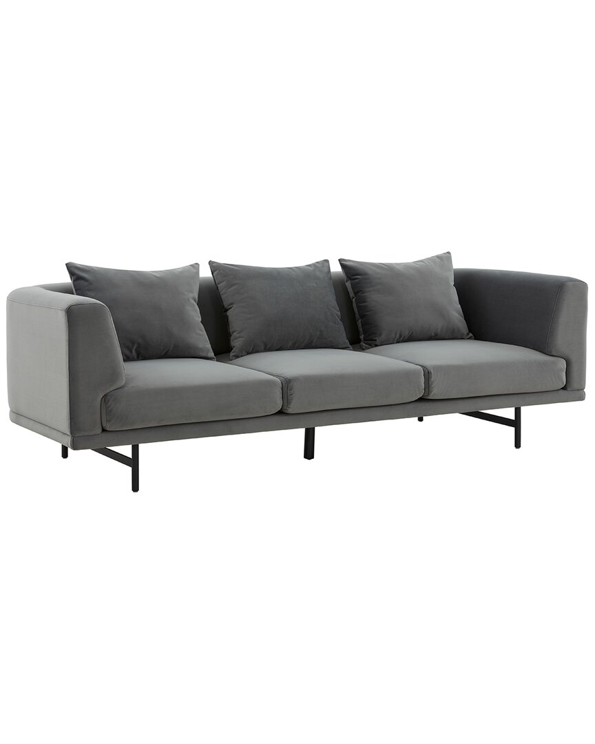 Safavieh Couture Marcy Velvet Sofa In Grey