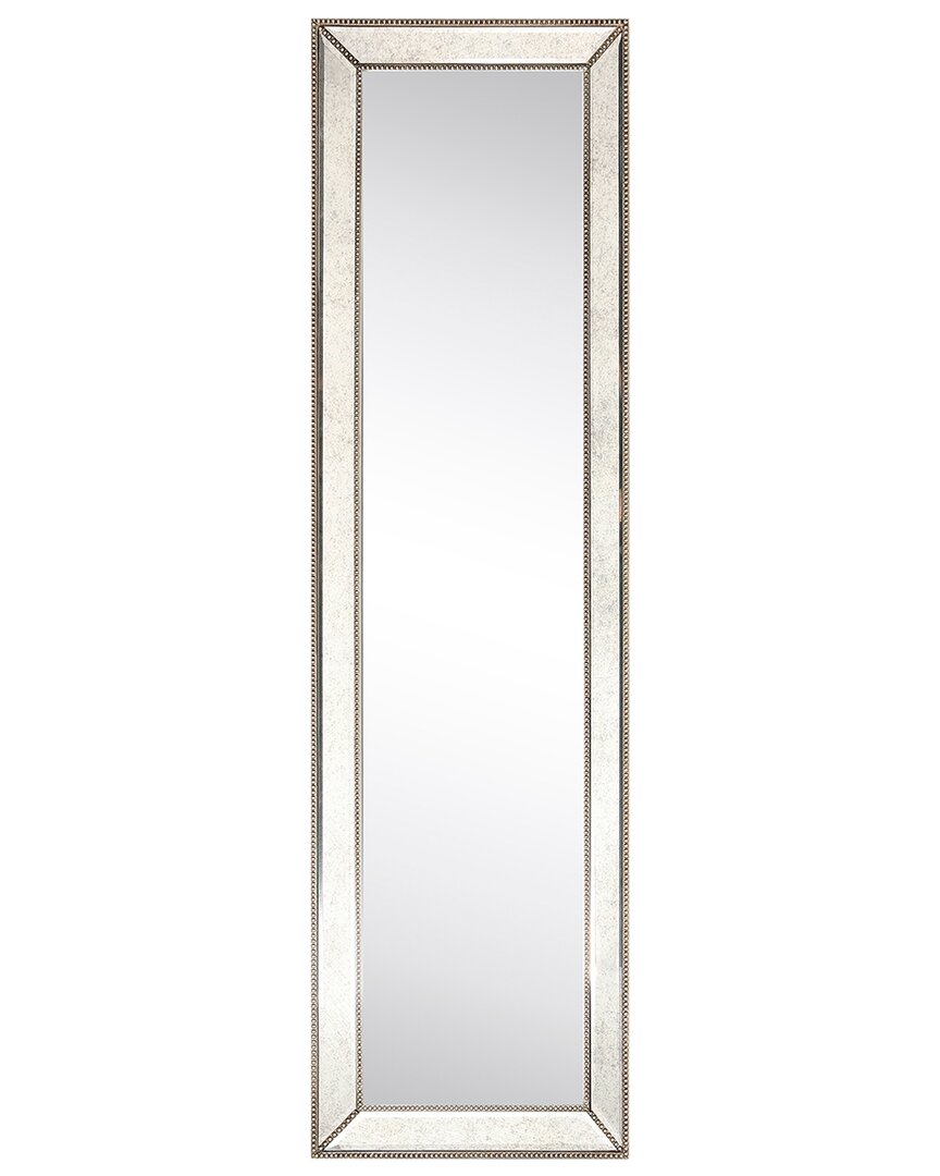 Empire Art Direct Champagne Bead Beveled Rectangle Cheval Mirror Full Length Mirror Leaner