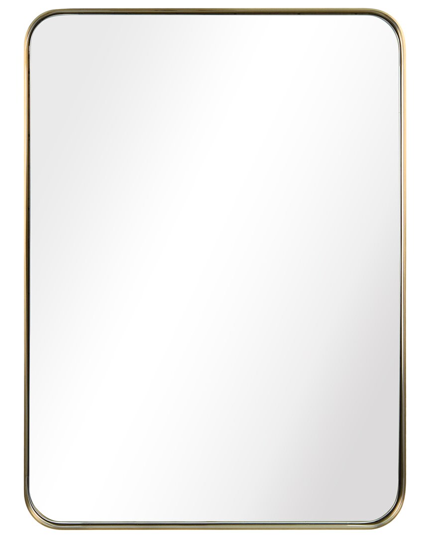 Empire Art Direct Ultra Brushed Gold Stainless Steel Rectangle Wall Mirror