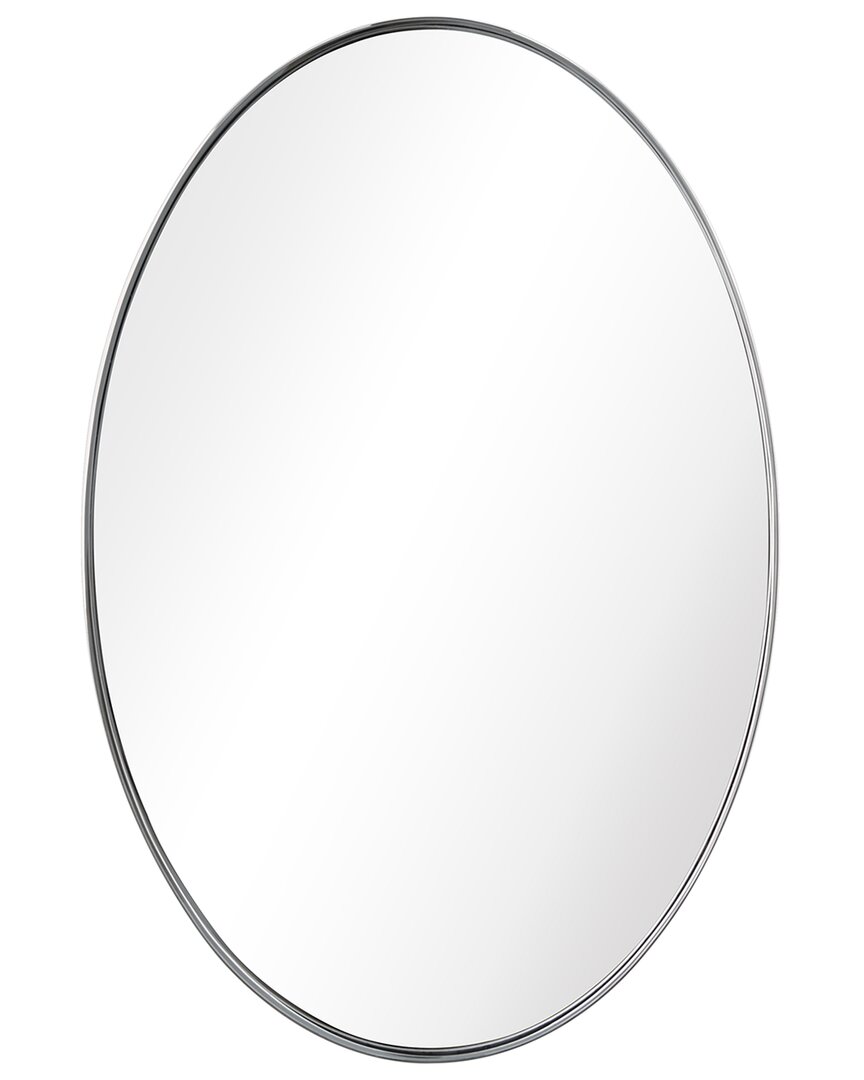 Empire Art Direct Ultra Polished Silver Stainless Steel Oval Wall Mirror
