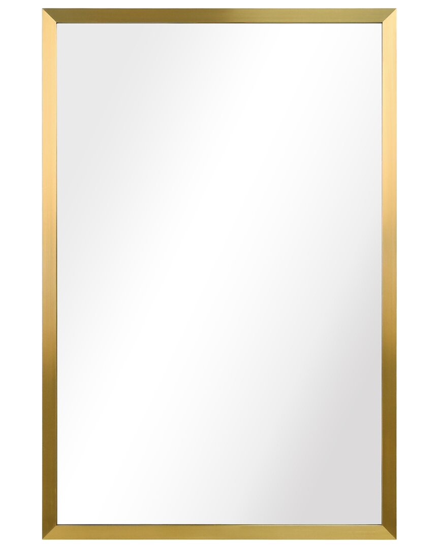 Empire Art Direct Contempo Brushed Gold Stainless Steel Rectangle Wall Mirror