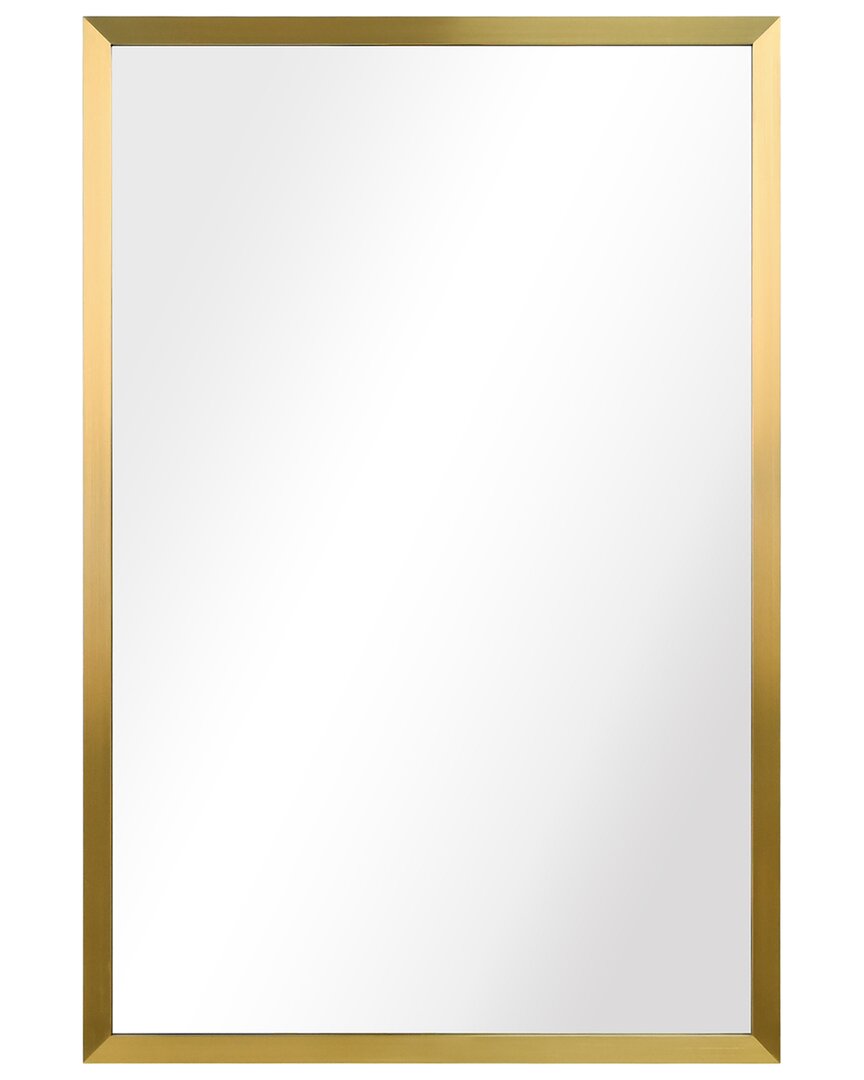 Empire Art Direct Contempo Brushed Stainless Steel Rectangular Wall Mirror, 24" X 36"