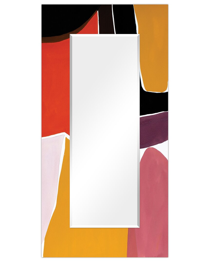 Empire Art Direct Finale I Rectangular Beveled Wall Mirror On Free Floating Printed Tempered Art Glass 7