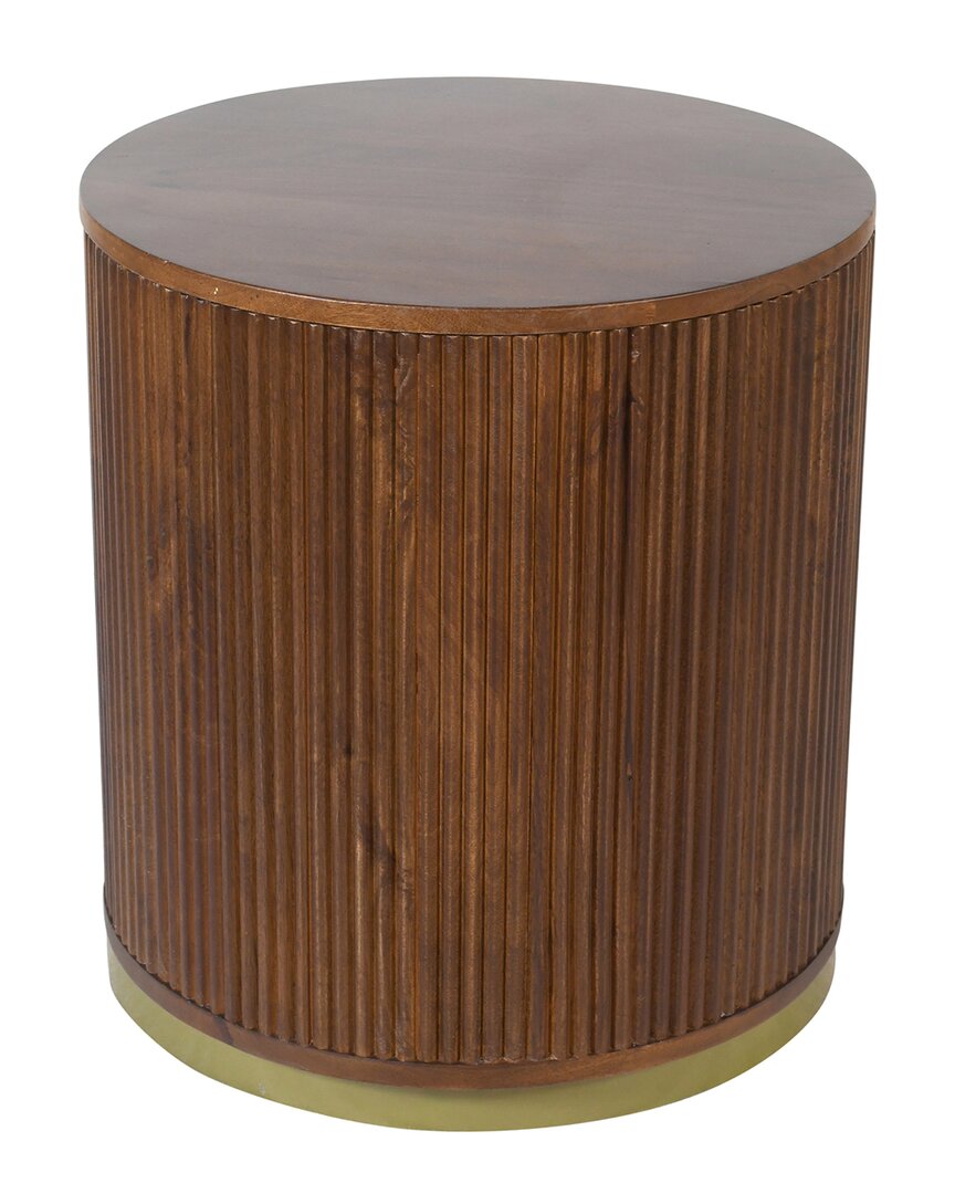 Lr Home Eames Side Table With Hidden Storage In Brown