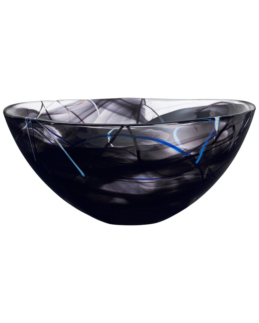 Kosta Boda Large Contrast Bowl In Black