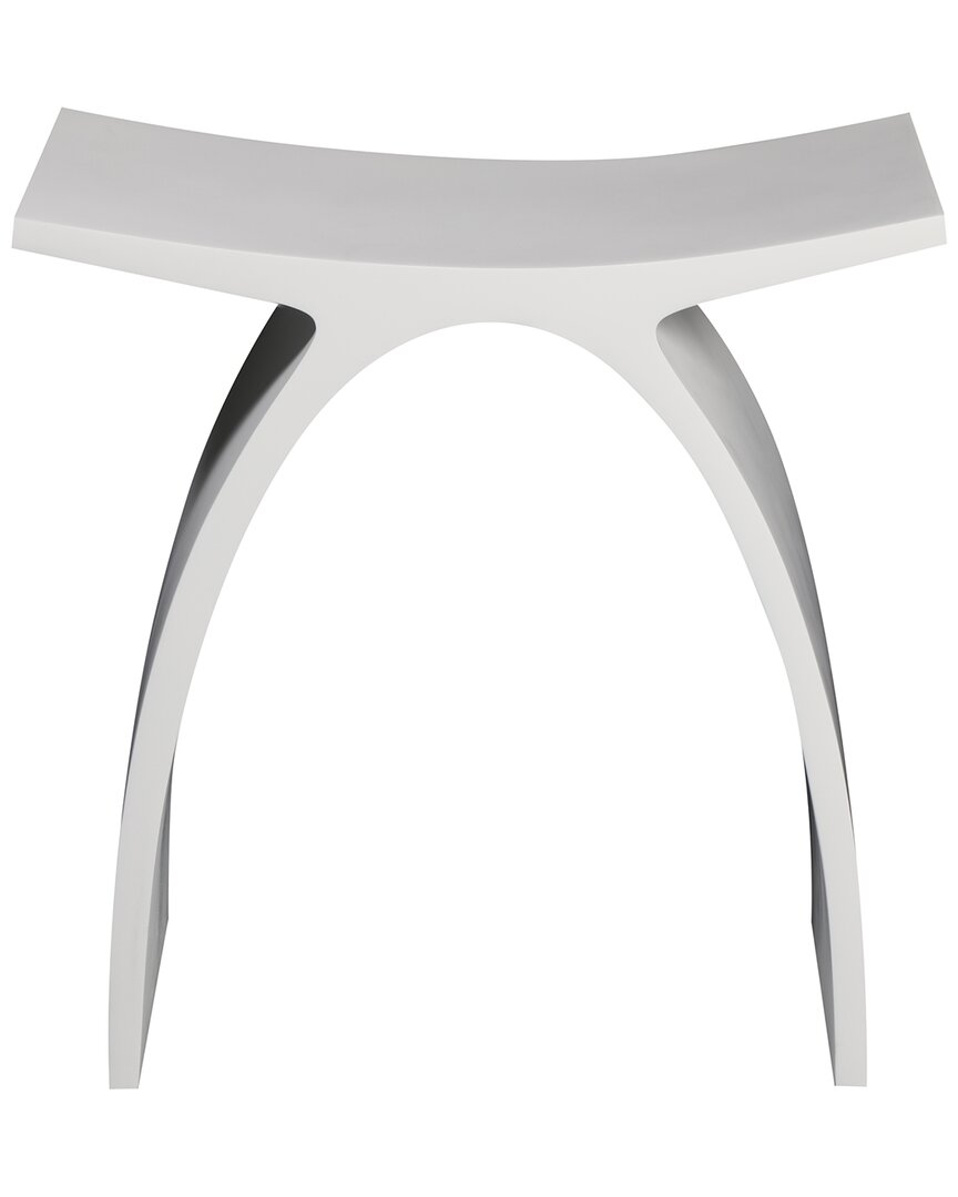 Alfi Arched White Matte Solid Surface Resin Bathroom/shower Stool