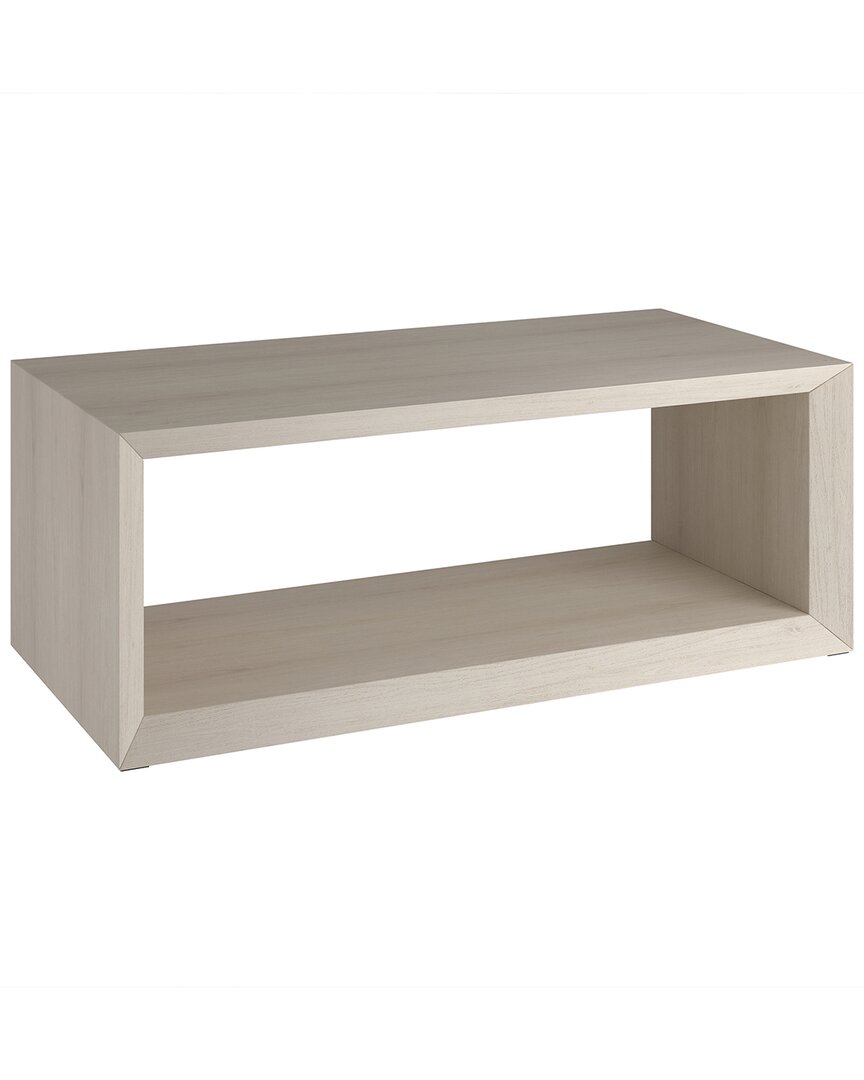 Abraham + Ivy Osmond 48 Wide Rectangular Coffee Table In White