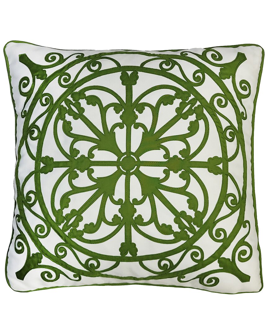 Edie Home Indoor/outdoor Arabesque Tile Decorative Pillow