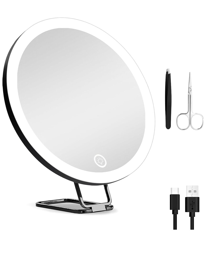 Fresh Fab Finds 30x Magnifying Mirror With 3 Color Lights In Black
