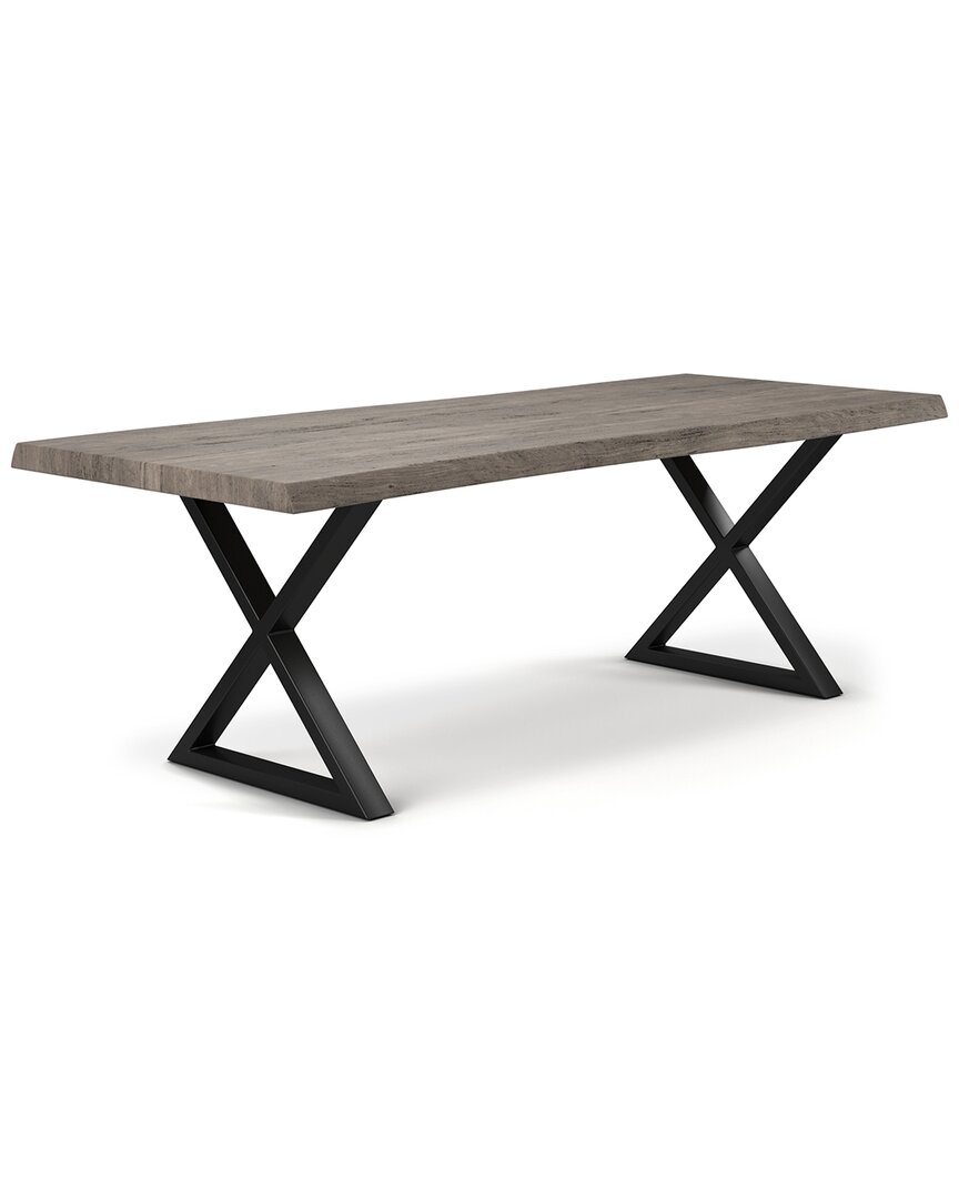 Shop Urbia Brooks 79in X Base Dining Table In Grey