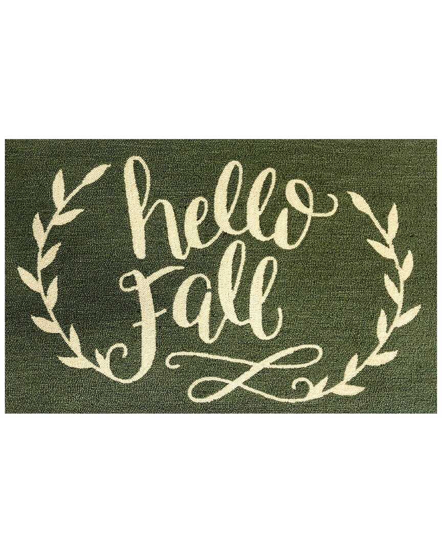 The Rug Market Hello Fall 24x36in Doormat In Green