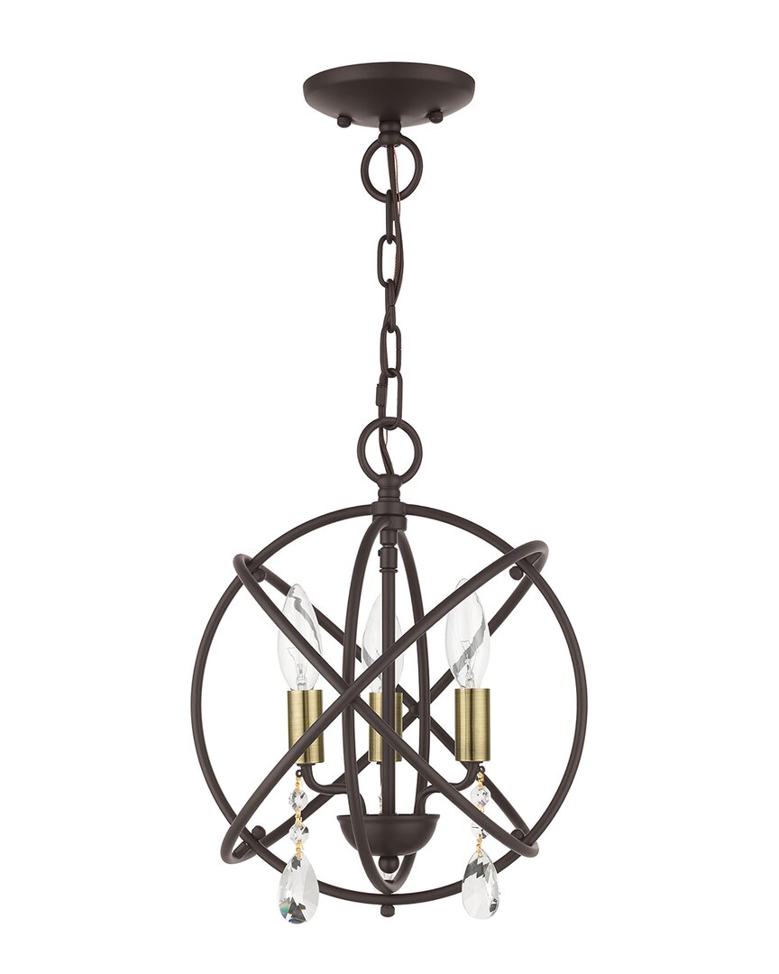 Livex Lighting 3-light Bronze Convertible Chandelier Semi Flush