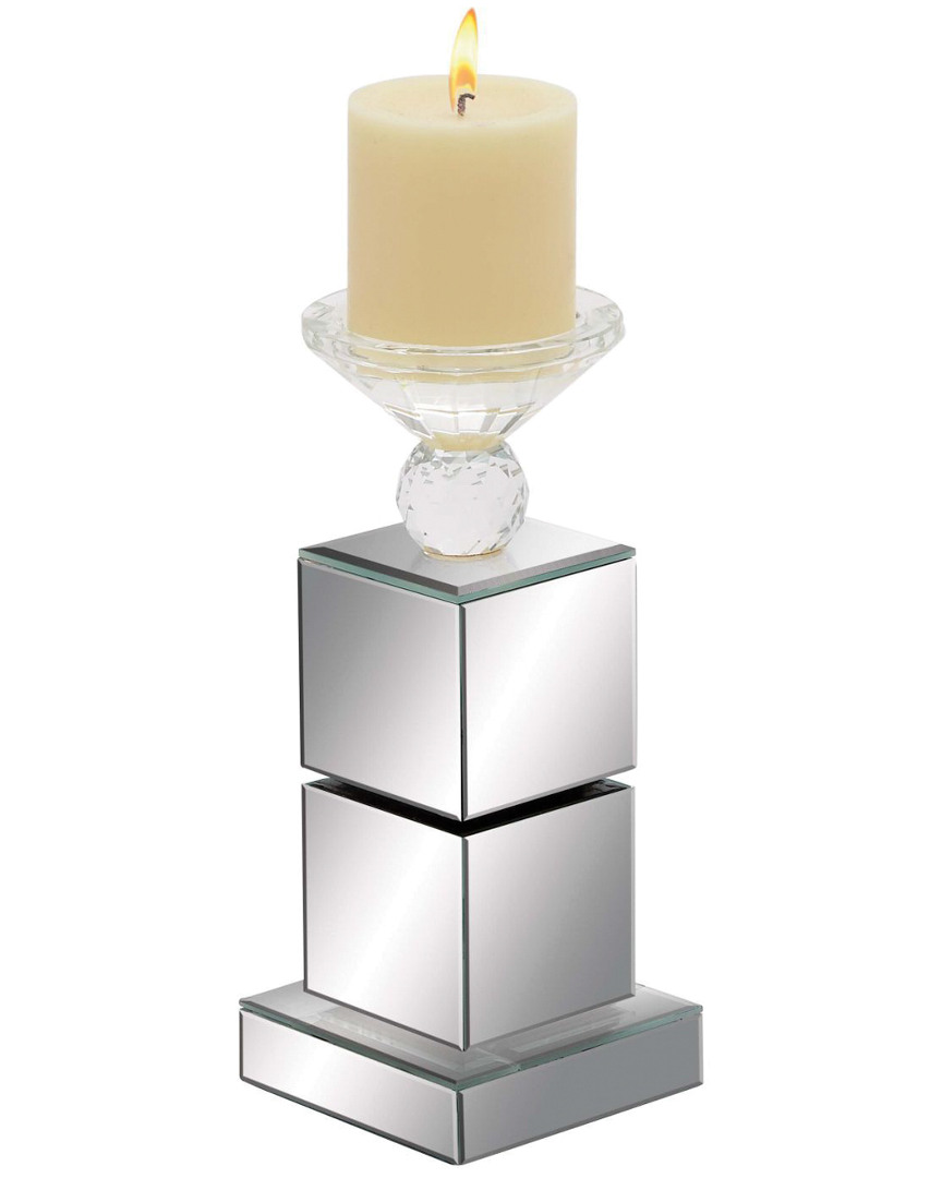 Peyton Lane Wood Mirrored Candleholder