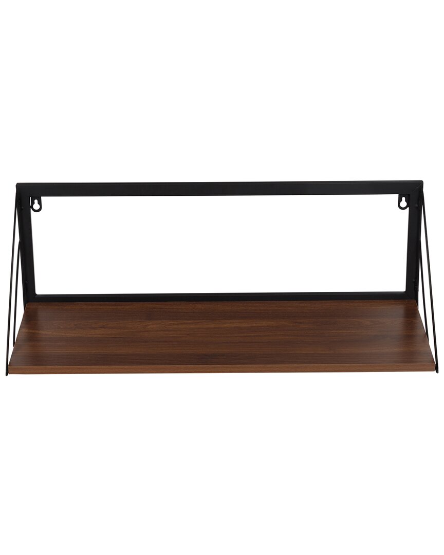 Honey-can-do Large Floating Shelf With Metal Bracket In Brown