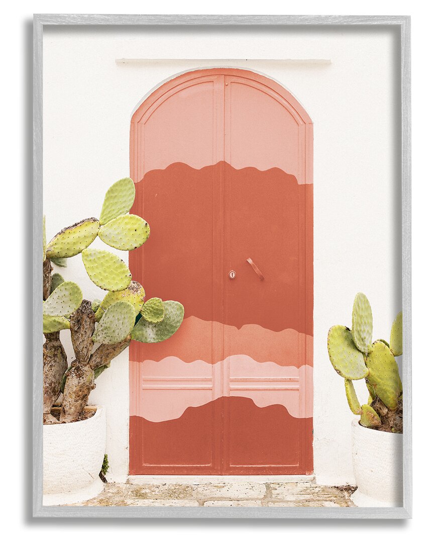 Stupell Contemporary Desert Doorway Cactus Framed Giclee Wall Art By Leah Straatsma
