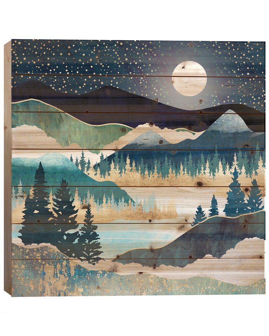 Icanvas Star Lake Wood Print By Spacefrog Designs Wall Art