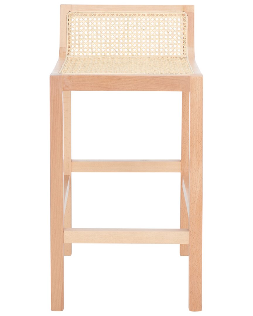 Safavieh Saito Lowback Cane Counter Stool In Neutral