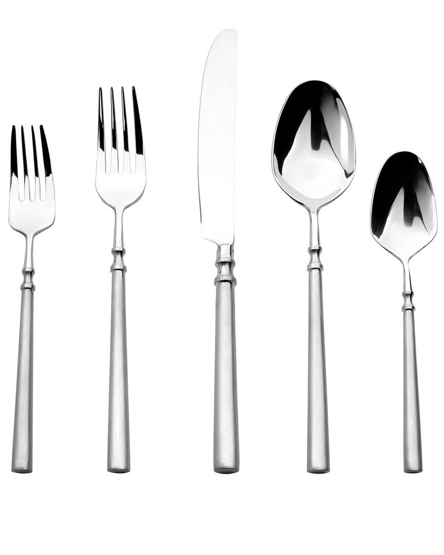 Godinger Regal Matte Handle 18/10 Stainless Steel 20pc Flatware Set, Service For 4