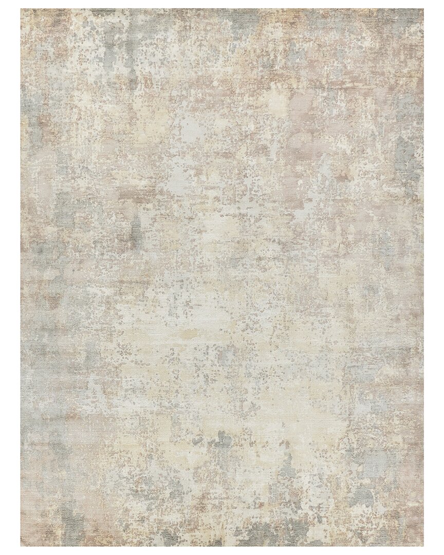 Exquisite Rugs Murano Hand-loomed New Zealand Wool And Bamboo Silk Rug In Brown