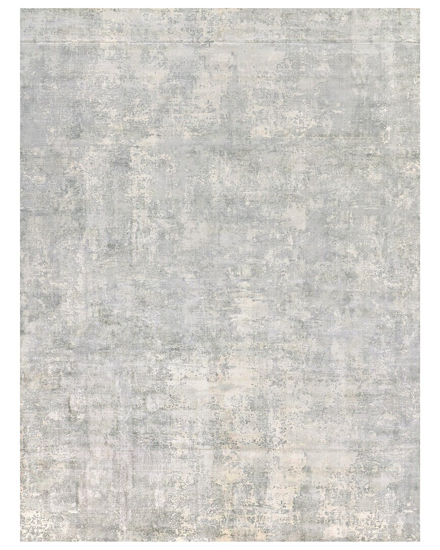 Exquisite Rugs Murano Hand-loomed New Zealand Wool And Bamboo Silk Rug In Metallic