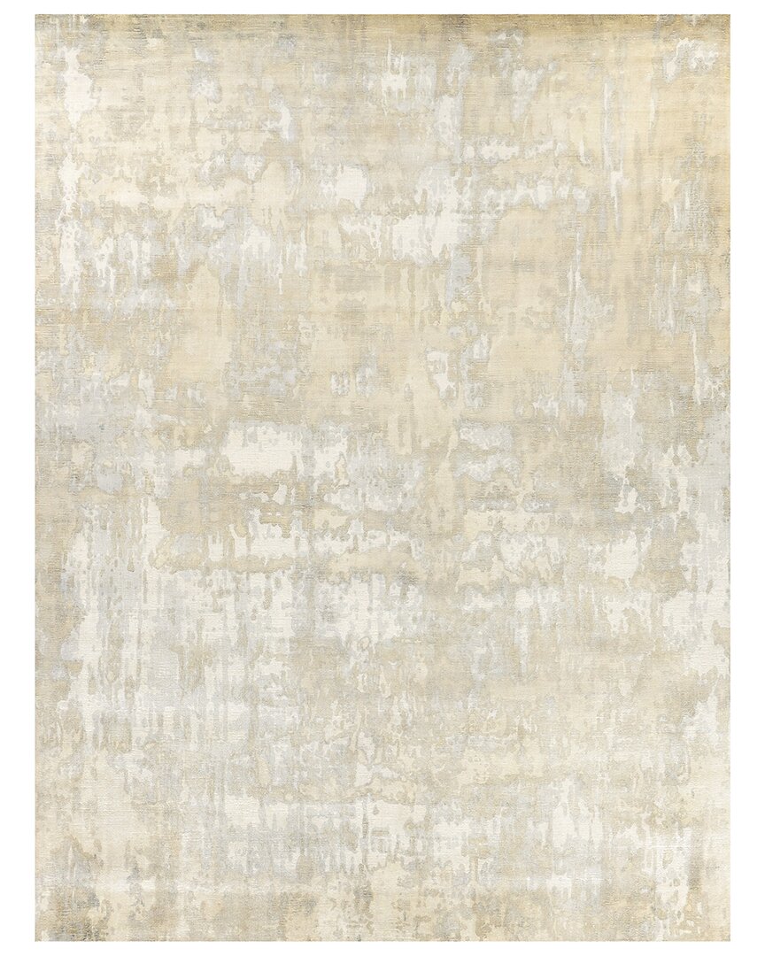 Shop Exquisite Rugs Murano Hand-loomed New Zealand Wool And Bamboo Silk Rug In Ivory