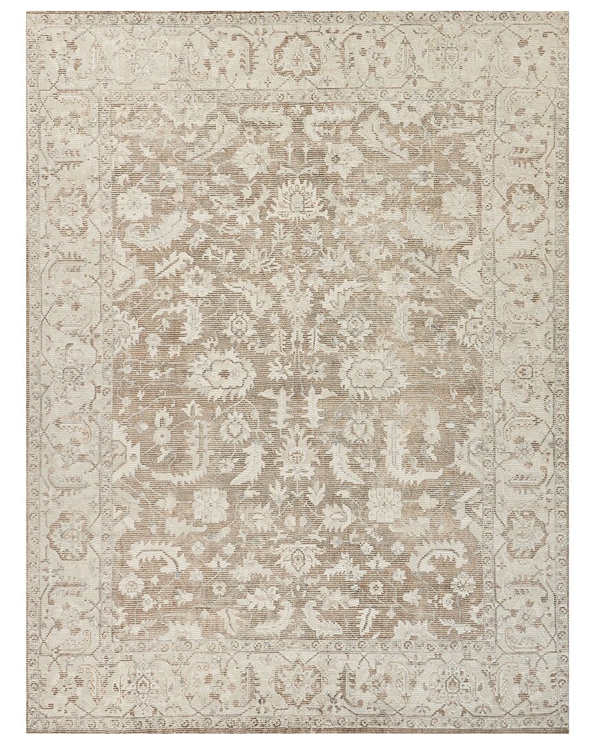 Exquisite Rugs Tuscany Hand-loomed New Zealand Wool And Bamboo Silk Rug In Brown