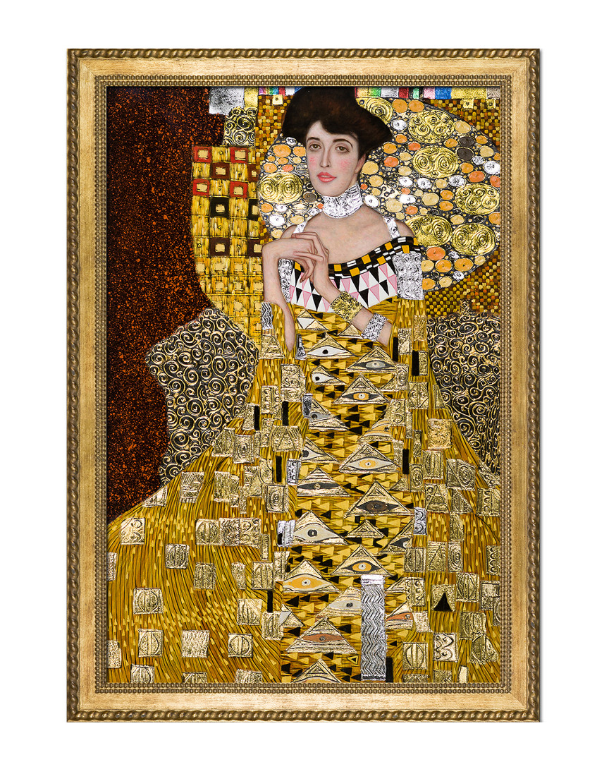 Overstock Art Portrait Of Adele Bloch Bauer I Metallic Embellished By Gustav Klimt Oil Reproduction