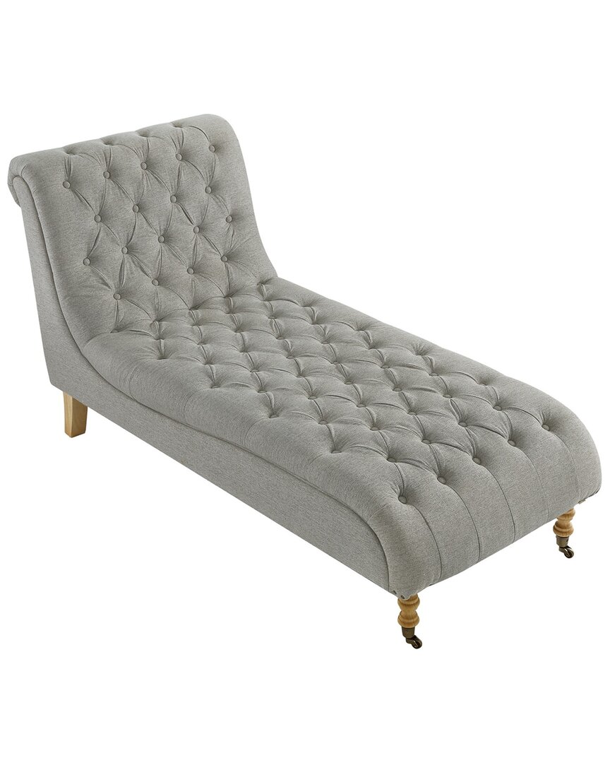 Shabby Chic Yeshua Chaise Lounge In Grey