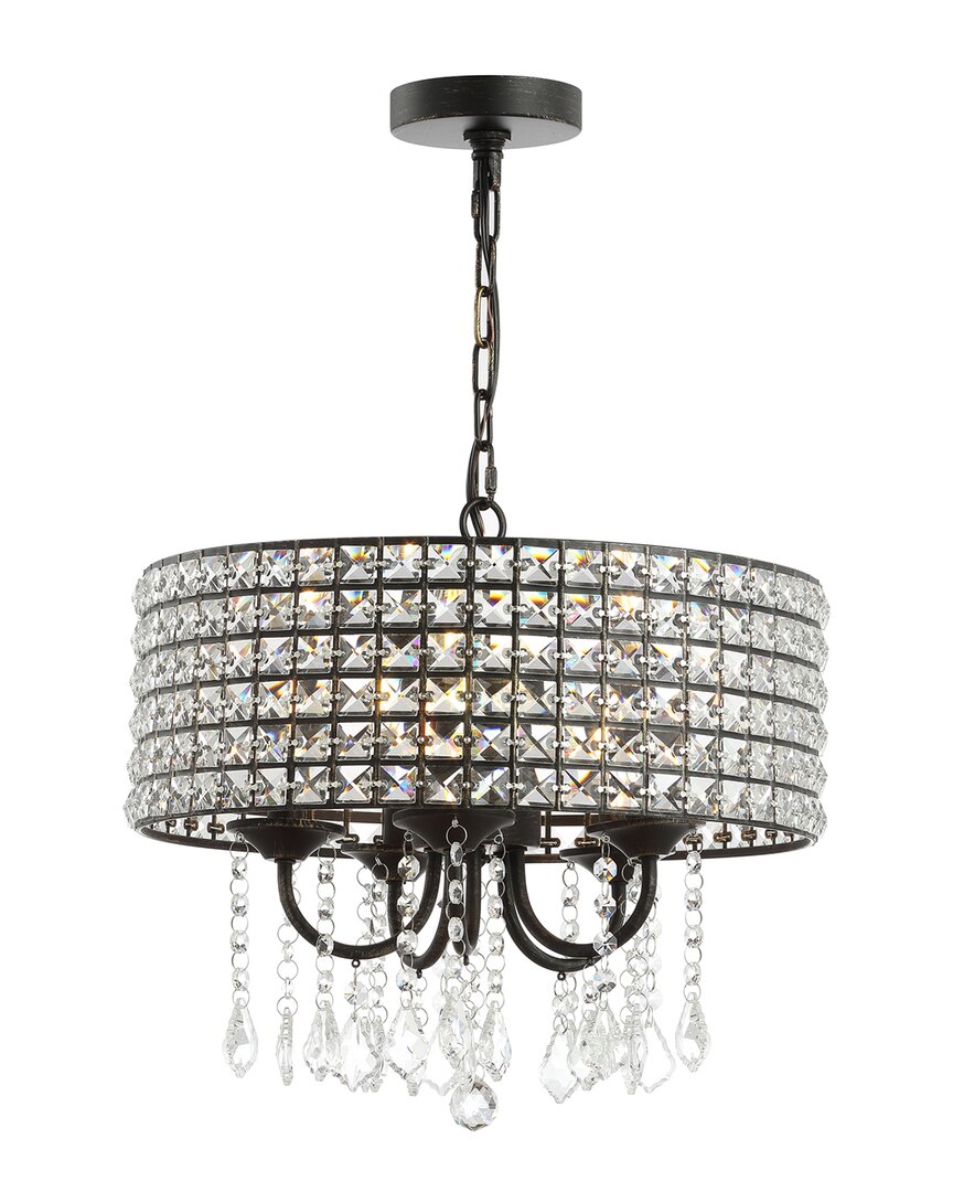 Shop Jonathan Y Reese 17in Metal Crystal Adjustable Led Drop Pendant