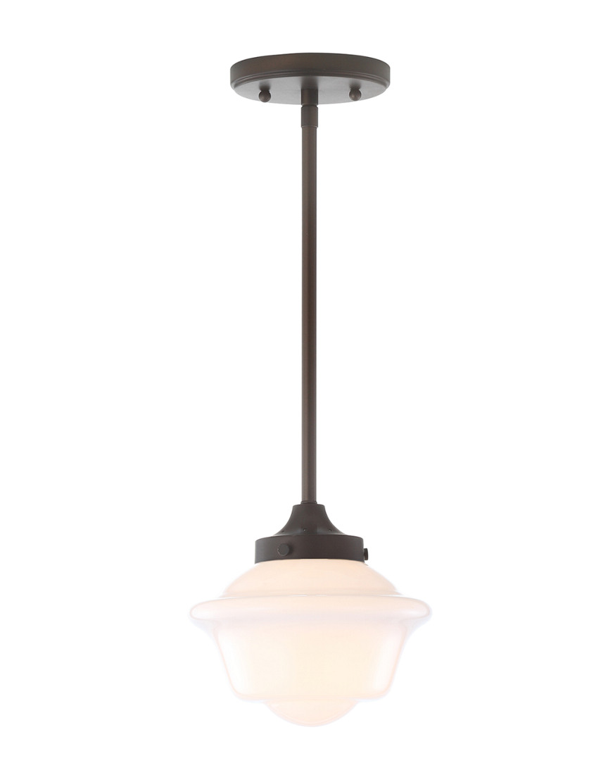 Jonathan Y Kurtz 7.25in Adjustable Drop Metal Glass Led Pendant