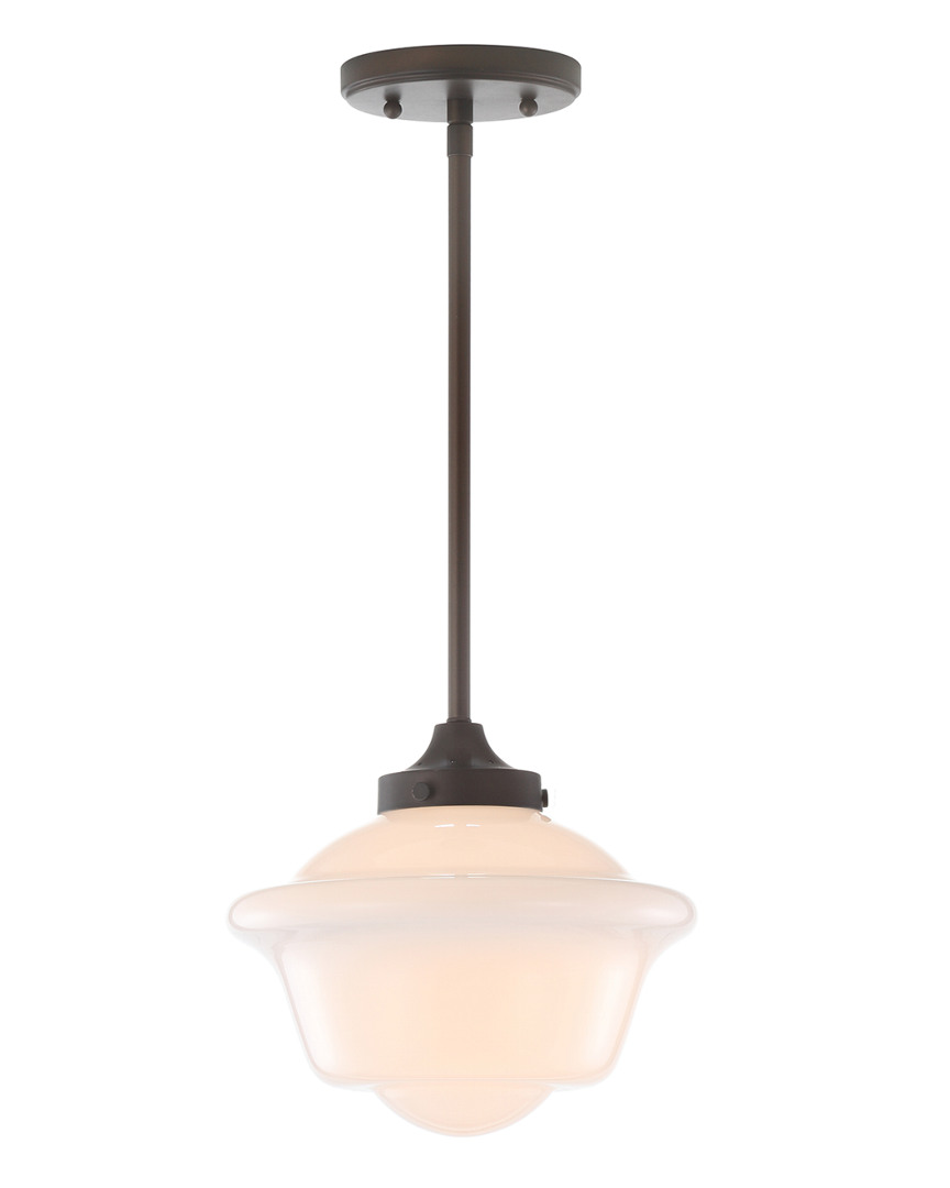Jonathan Y Kurtz 9.5in Adjustable Drop Metal Glass Led Pendant